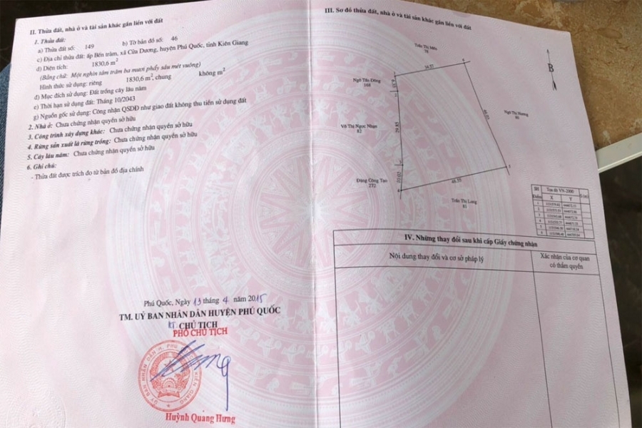 hồ sơ đất quy hoạch
