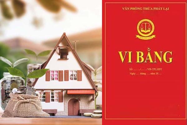 Vi bằng xác nhận việc giao tài sản