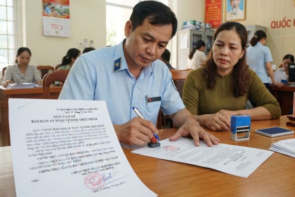 Chứng thực chữ ký trên giấy cam kết bảo đảm an toàn vệ sinh thực phẩm